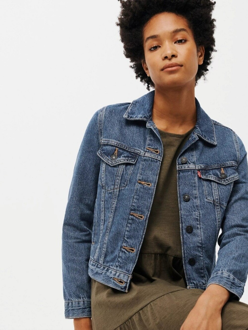 Levi's Original Soft Trucker Denim Jean Jacket Medium Blue Jacket NWT XS